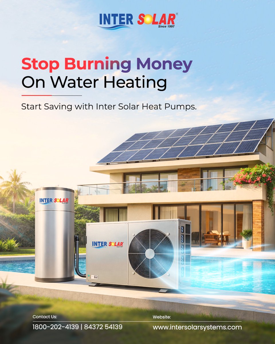 intersolarsys_'s tweet image. Switch to Inter Solar Systems’ heat pumps and heat water far more efficiently while reducing your energy consumption. A smarter solution for reliable hot water and long-term savings.

🌐intersolarsystems.com

#intersolarsystems #heatpumps