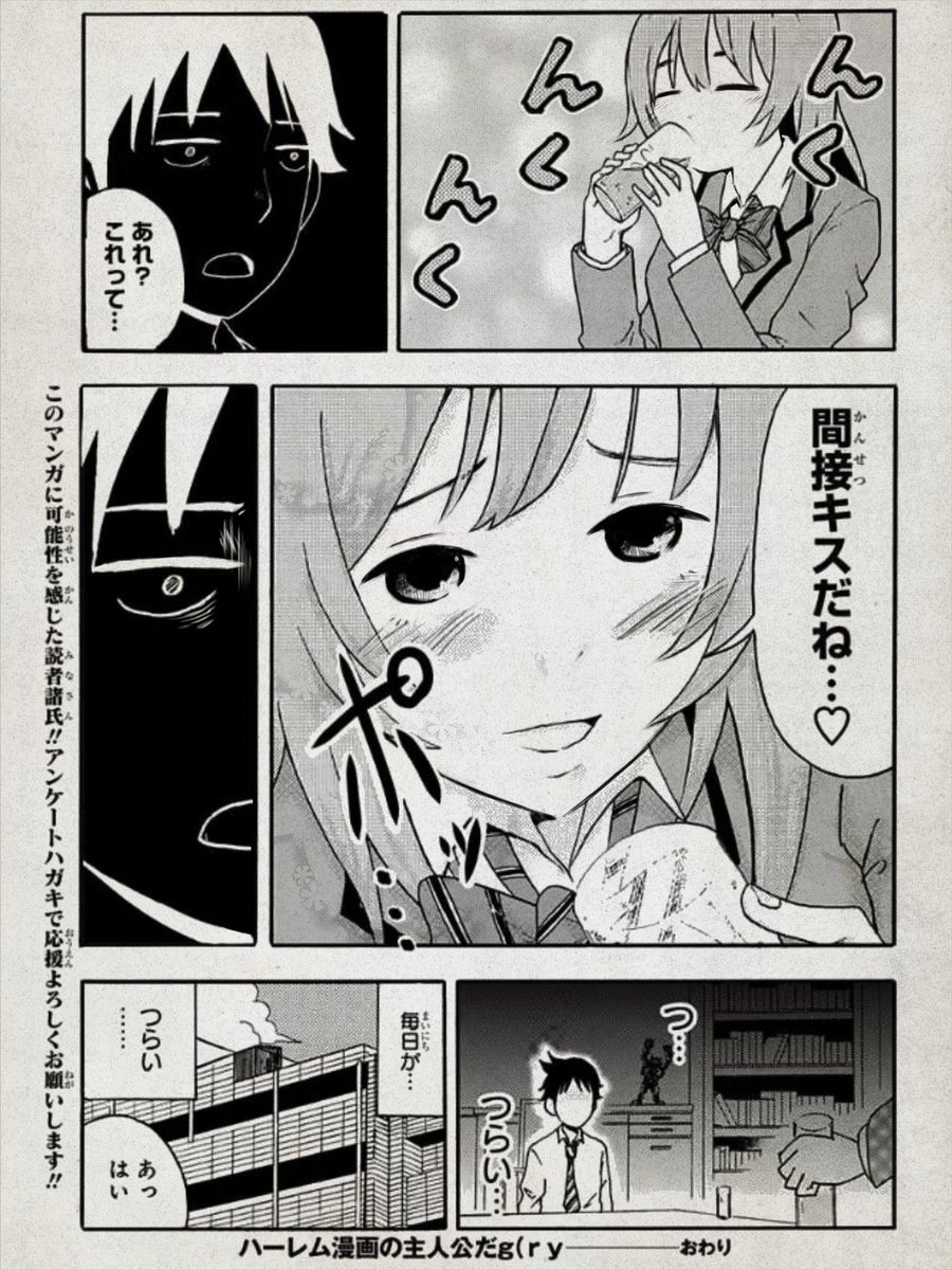 『ハーレム漫画の主人公だが同性愛者なので毎日がつらい』ジャンプSQ.crown2015年summer(3/3) 