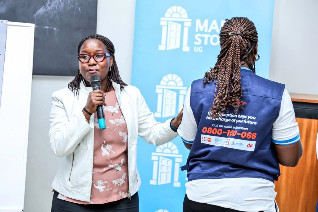 UNFPAUganda's tweet photo. With participation from the @MinofHealthUG and key partners @MarieStopesUg,@DKTUganda the dialogue focused on collaboration, innovation, &amp; partnerships to expand private-sector access to family planning and empower women and girls. 
#EMPOWERProject in partnership with @FCDOGovUK https://t.co/Qz73uN1tt1