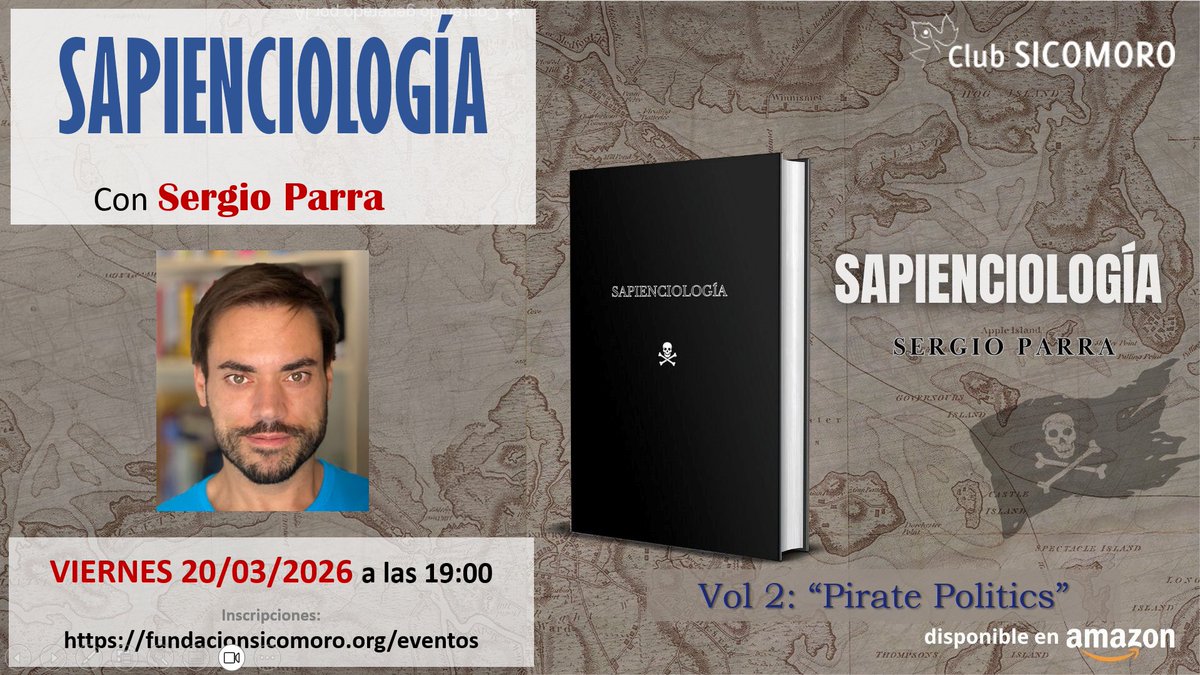 ClubSicomoro's tweet photo. ¿Y si la gobernanza futura no fuera un continente sustentado en la heteronomía sino un archipiélago de comunidades basado en la autonomía?
El 20/03 debatimos con @SergioParra_ en @F_Sicomoro sobre #Sapienciología y su visión de "Pirate Politics".

Puedes verlo en directo (Zoom)👇 https://t.co/aCzEXIDy7a