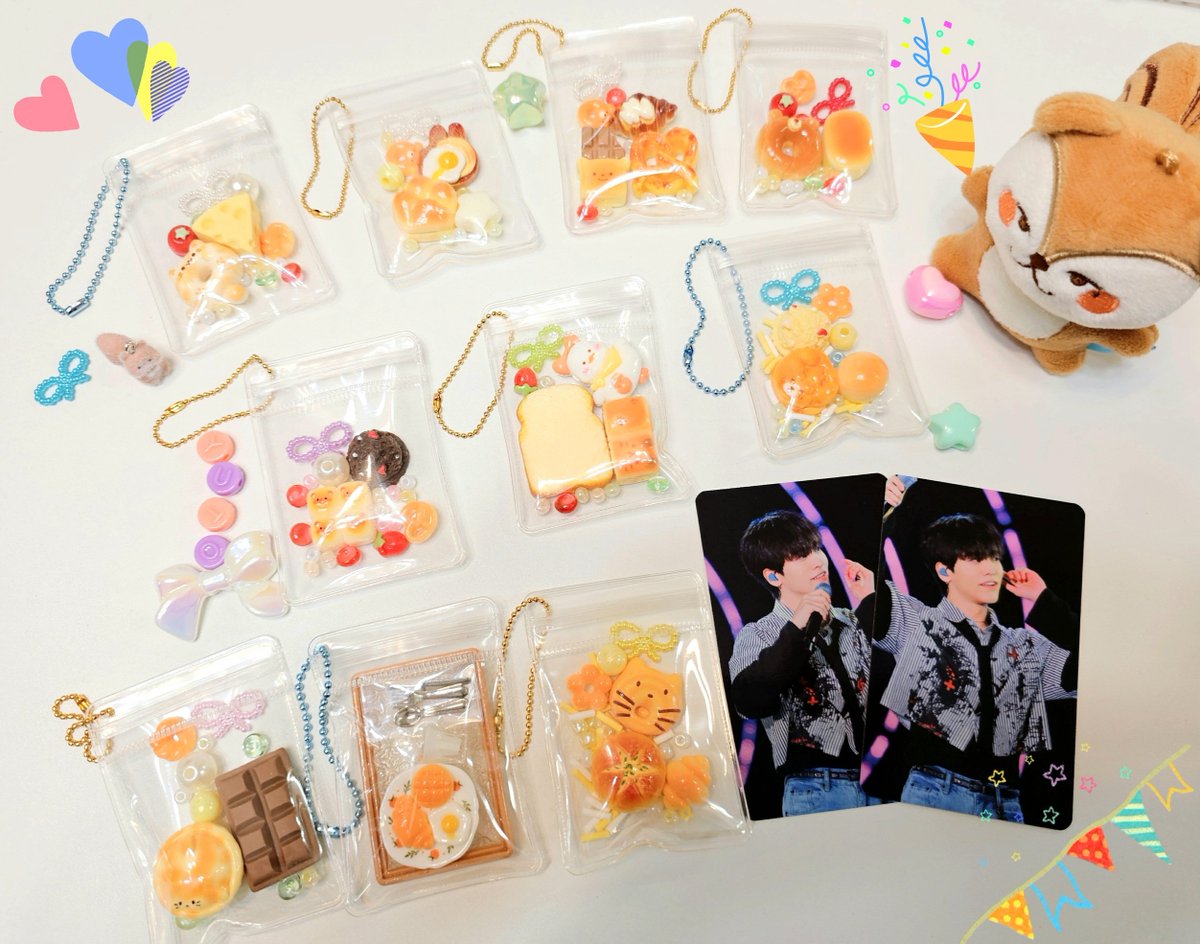ੈ✩₊˚ happy YUTO day ✩ ˖₊˚

유토의 생일을 맞아 
유토 포카, 키링 나눔 합니다!
‧생카 나눔존(15. 토)
‧RT 추첨 3분
‧당발 3. 17. 화요일

키링은 빵을 주제로 만들었어요
포카는 양면입니다ゝ◡◗)/