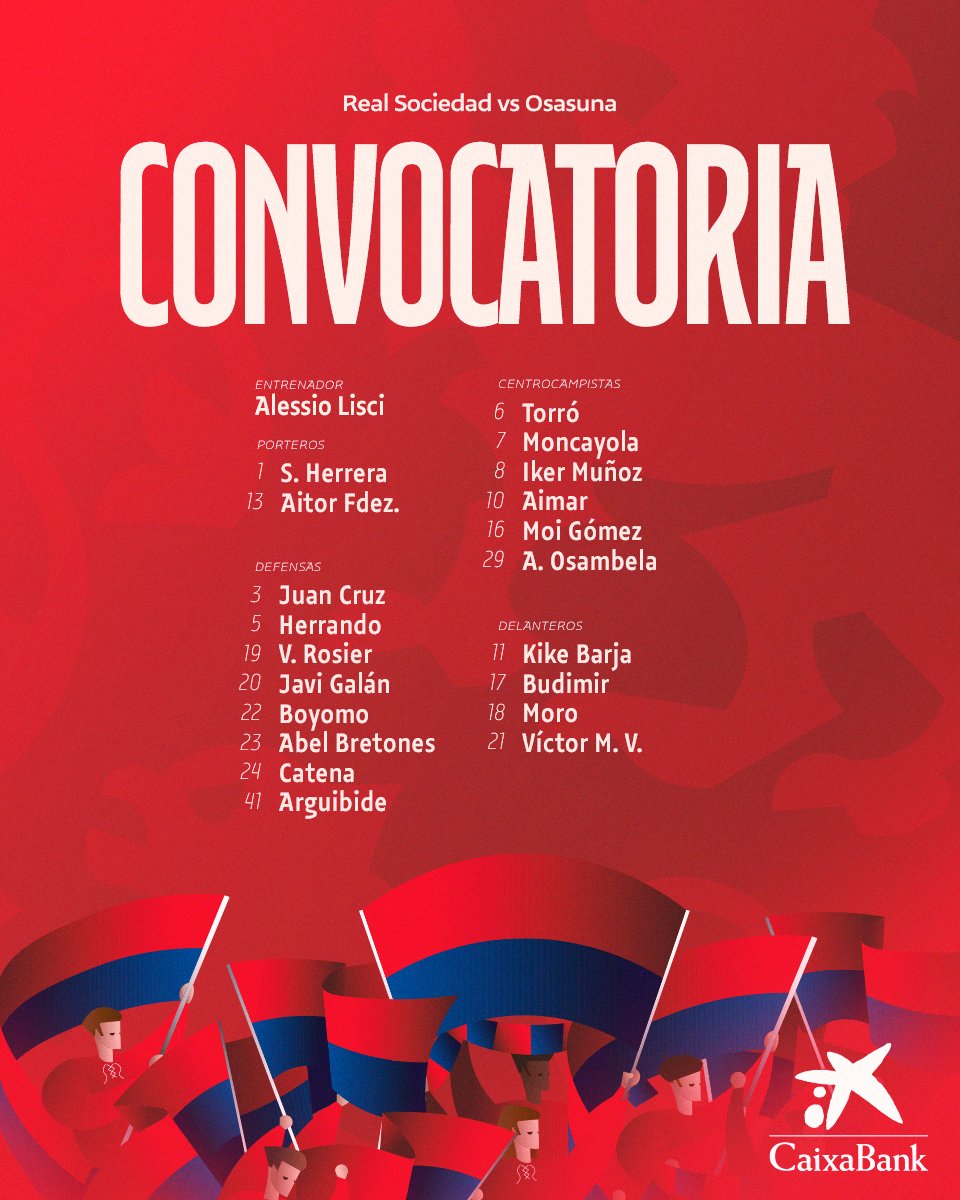 RT @Osasuna: 📝 CONVOCATORIA | Osasuna desplazará a 20 jugadores a ...
