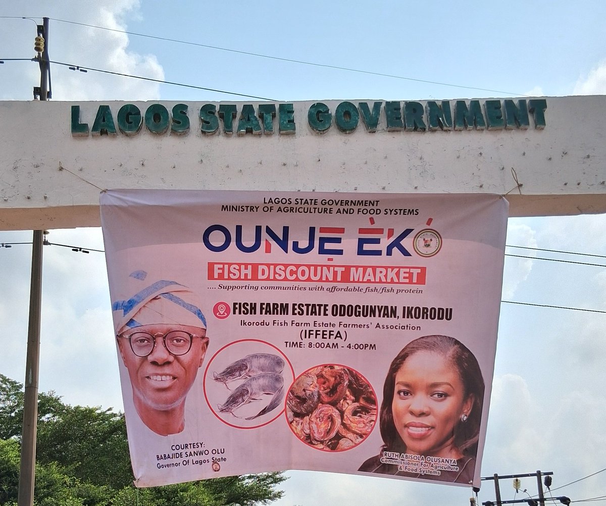 LASGFISHFARM's tweet photo. With over 300 plots, 150+ farmers, we produce and sell over 50 tonnes of sustainably grown catfish monthly.
Lagos state Fish Farm Estate is located after Laspotech second gate,  Odongunyan road, Ikorodu. 
Contact us on: 08030743917 or 07083330131 https://t.co/kPLX9K2ZTA