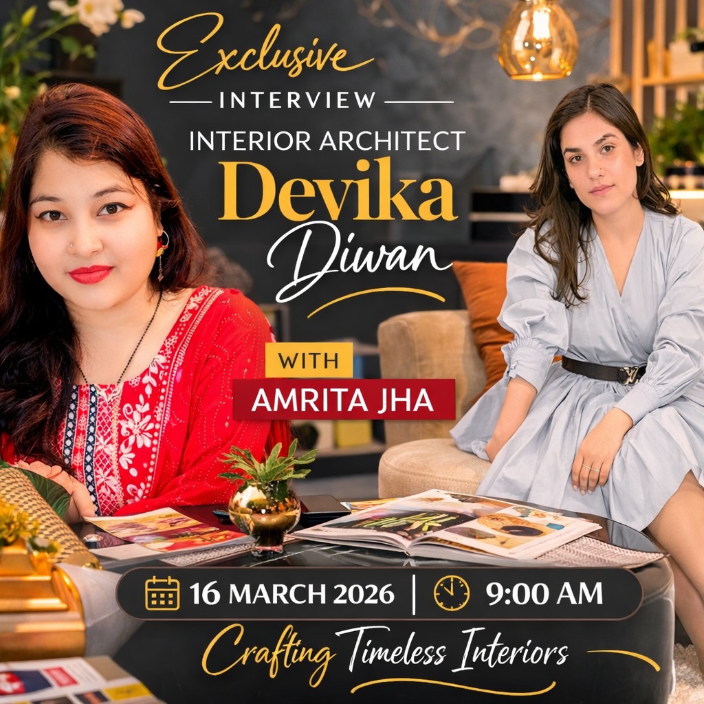 Archidust_'s tweet photo. 🎙️ Exclusive Interview | Archidust

When design meets vision.
Interior Designer Devika Diwan joins Amrita Jha for an engaging conversation.

📅 16 March 2026
🕚 9:00 AM

Don’t miss it. Stay tuned.

#Archidust #ExclusiveInterview #InteriorDesign #DesignConversations #DesignCom https://t.co/dZrKEHS9iZ