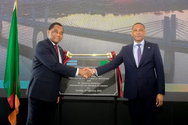 Botswana's tweet photo. 🇧🇼 Botswana &amp; 🇿🇲 Zambia have launched the Kazungula Bridge Authority to jointly manage the Kazungula Bridge and its One-Stop Border Post. The new authority will oversee operations along a critical section of the North-South Corridor, which handles more than 60% of SADC trade. https://t.co/v1Cefxj0rL