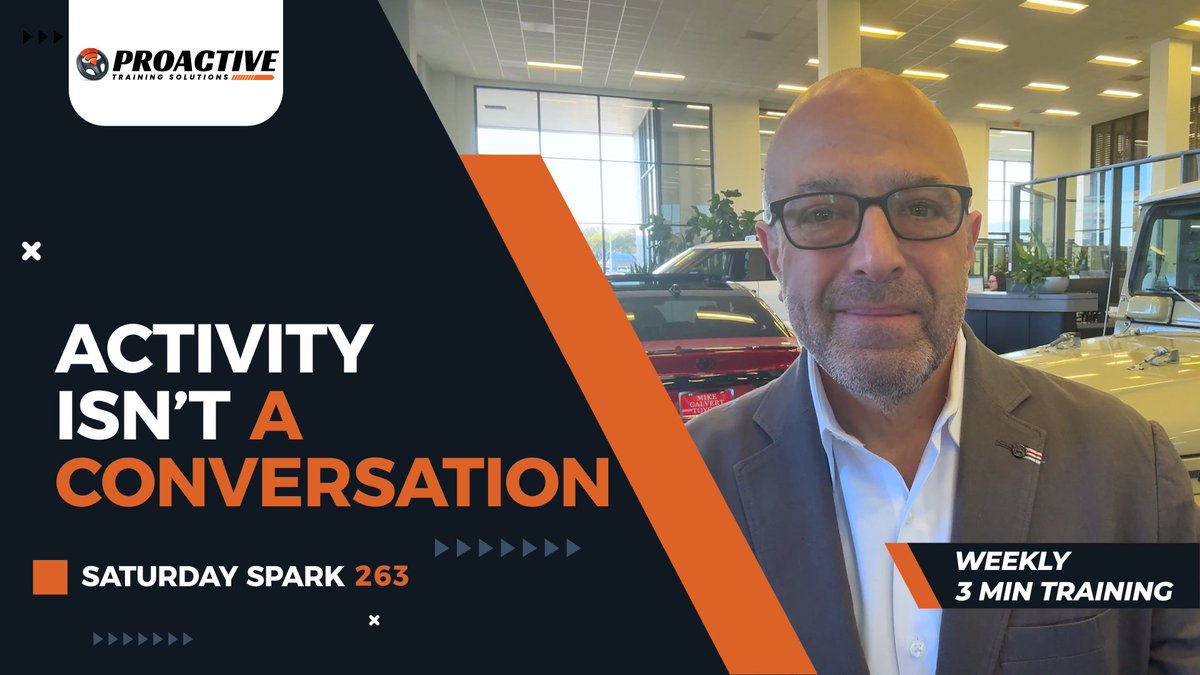 In this week’s Saturday Spark, we break down how managers should be auditing communication, because activity doesn’t sell cars. Conversations do. hubs.ly/Q046MRTx0

#SaturdaySpark #AutomotiveSales #DealershipManagement #SalesManager #CRMManagement #AutomotiveRetail