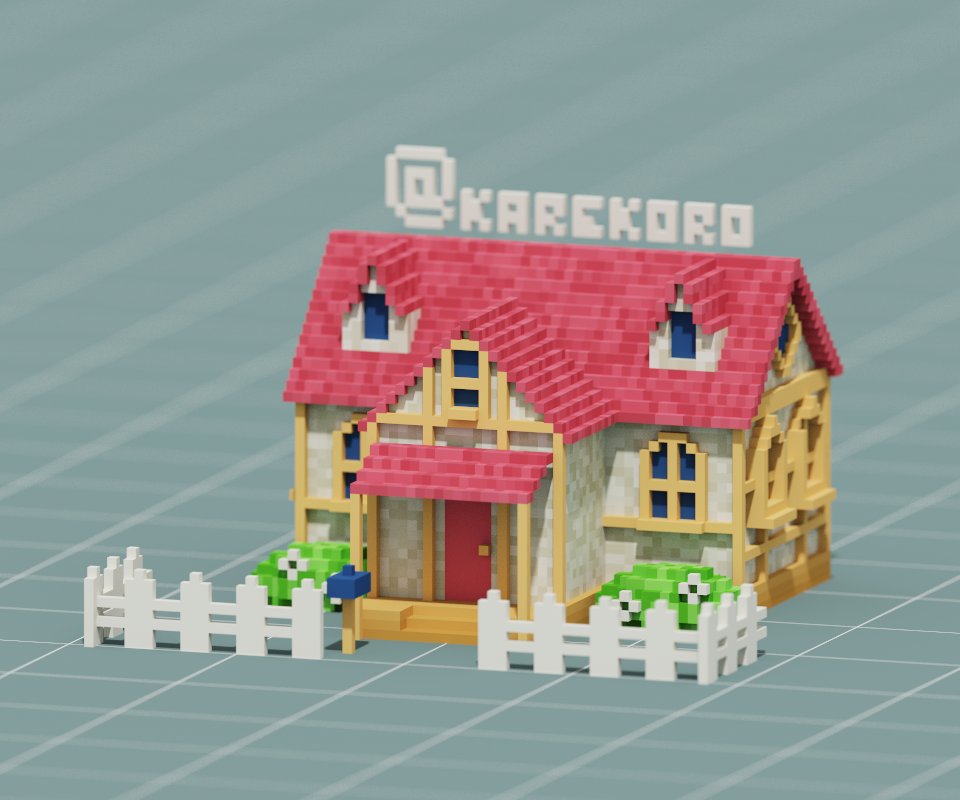 建築練習🏠
#voxelart #ボクセルアート #magicavoxel