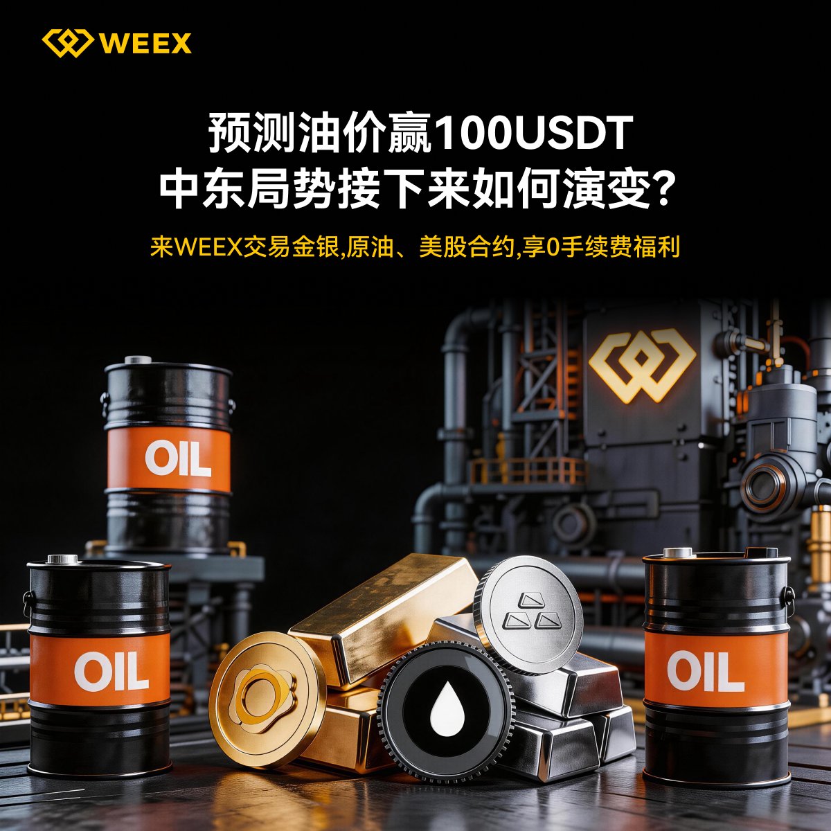 🤖 AI预测油价走势？来WEEX一探究竟！
参与讨论，关注 @weexcn ，解锁独家行情洞察！

🔥 交易金银、原油、美股合约，享 0手续费 福利
立即交易：app.sensor.weex.tech:8106/t/4es

来评论区大胆猜一波油价，咱看看谁是预言家，随机抽5位每人20 USDT 💰

⏰活动时间：3月14日-3月21日

#WEEX #原油 #AI