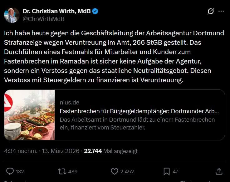 IrisRoder42813's tweet photo. ▶️ Die Lügen von #NIUS und #AfD 

Eine Behördenkantine hat eine neue Pächterin, und die Frau hat zur Eröffnung ein großes Büfett aufgetischt (und bezahl!!!). 
Bei NIUS wurde daraus eine Einladung für Bürgergeldempfänger auf Steuerzahlerkosten.

https://t.co/xqgnq6pnts https://t.co/hkZGaAJ93b