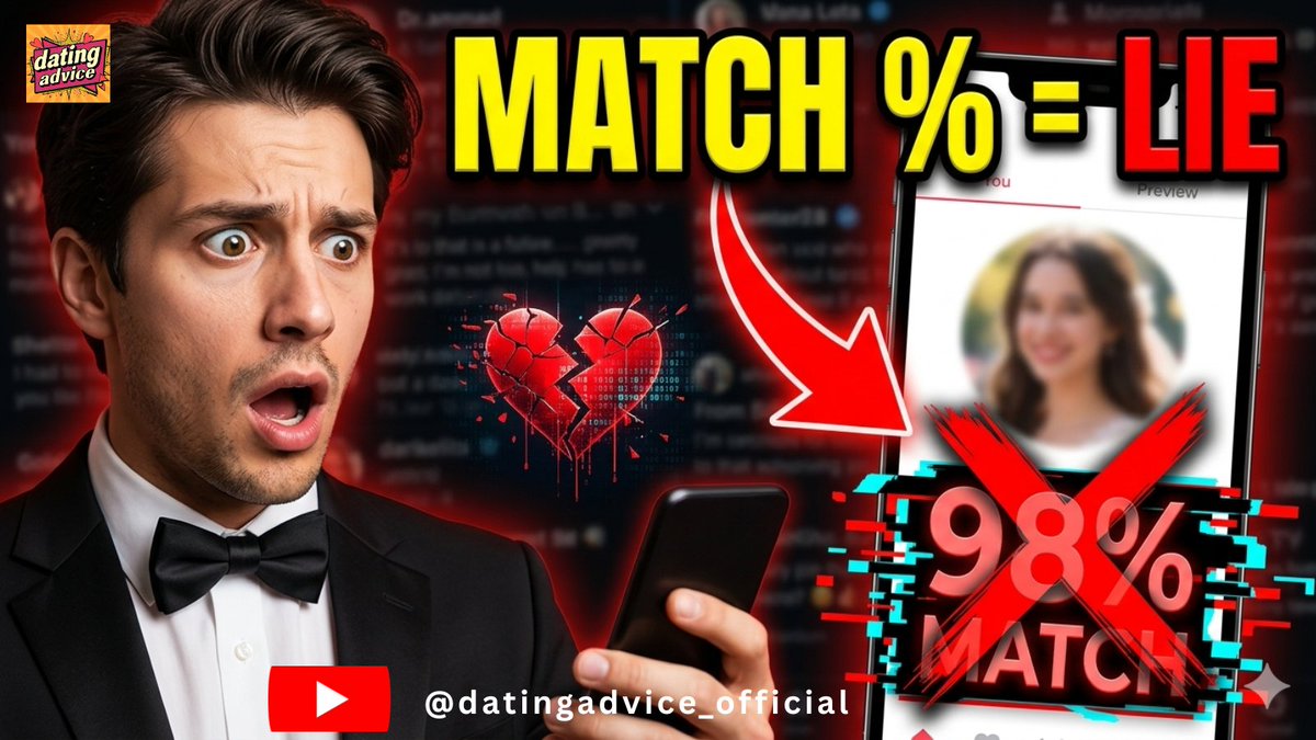 datingadvice_da's tweet image. Dating App Compatibility Scores Are FAKE… Here’s Why ✨📊

Watch Full Video: 👇
youtube.com/channel/UCS_vG…

#BumbleDating #DatingAlgorithm#DatingAdvice