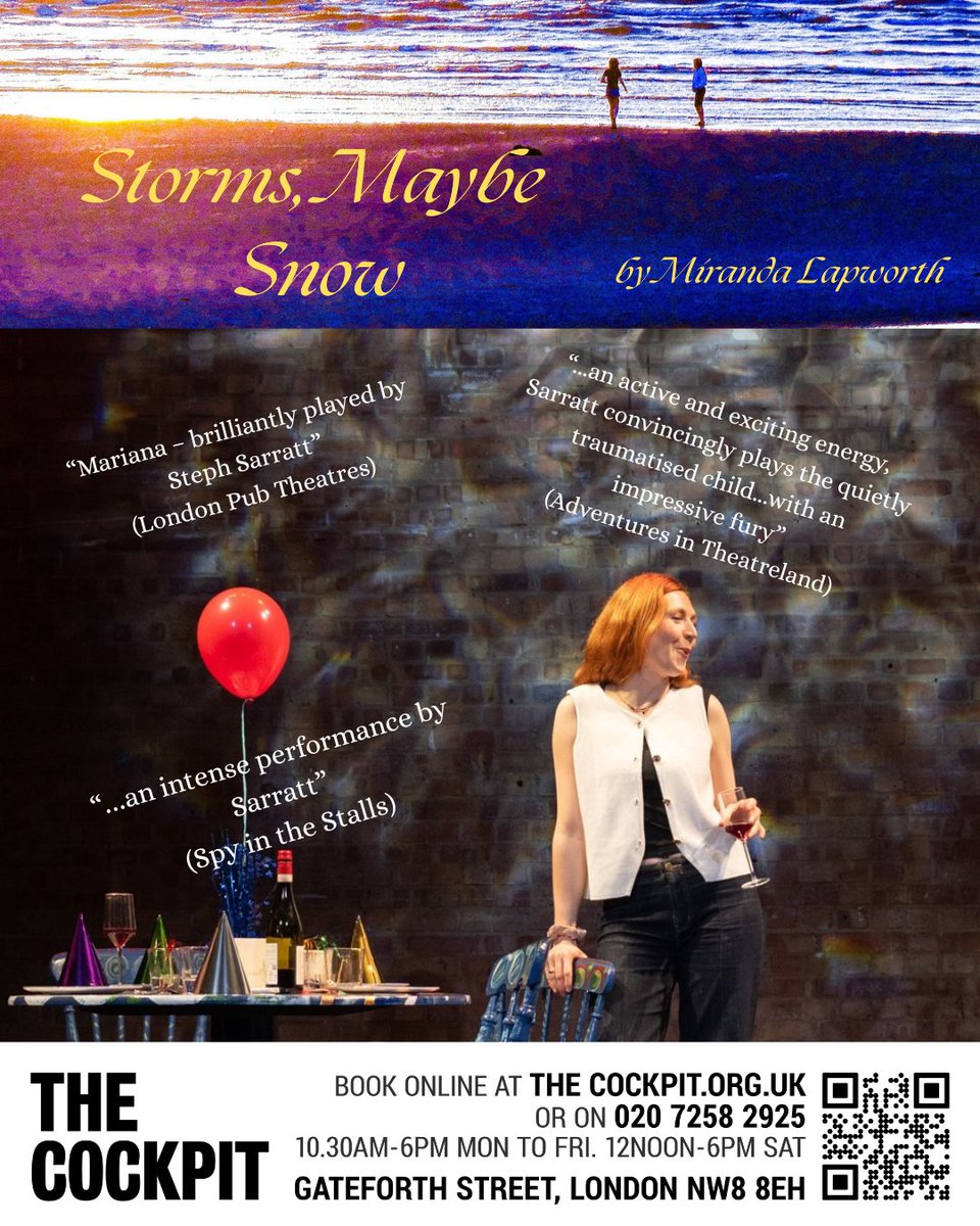 MirandaLapworth's tweet photo. Mariana - a daughter stranded in a no-man's land between tenderness &amp; savagery. Steph Sarratt's striking performance is shattering, thrilling &amp; heart-breaking. Be shattered, thrilled &amp; broken-hearted @cockpittheatre 25th-28th March @WhatsOnStage @theatre_direct @WhatsOnLON https://t.co/KSDtS1IVRb