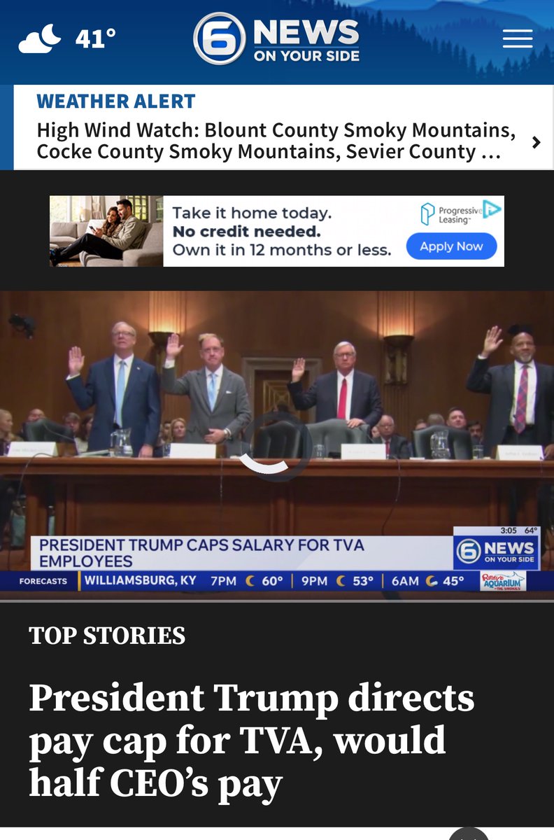 KNOXVILLE, Tenn. (WATE) — President Donald Trump has directed the Tennessee Valley Authority to cap pay for the highest-paid employees at half a million dollars, which would slash CEO Don Moul’s pay to less than half of his base salary.
🤭😆😂
On Wednesday, Trump issued a