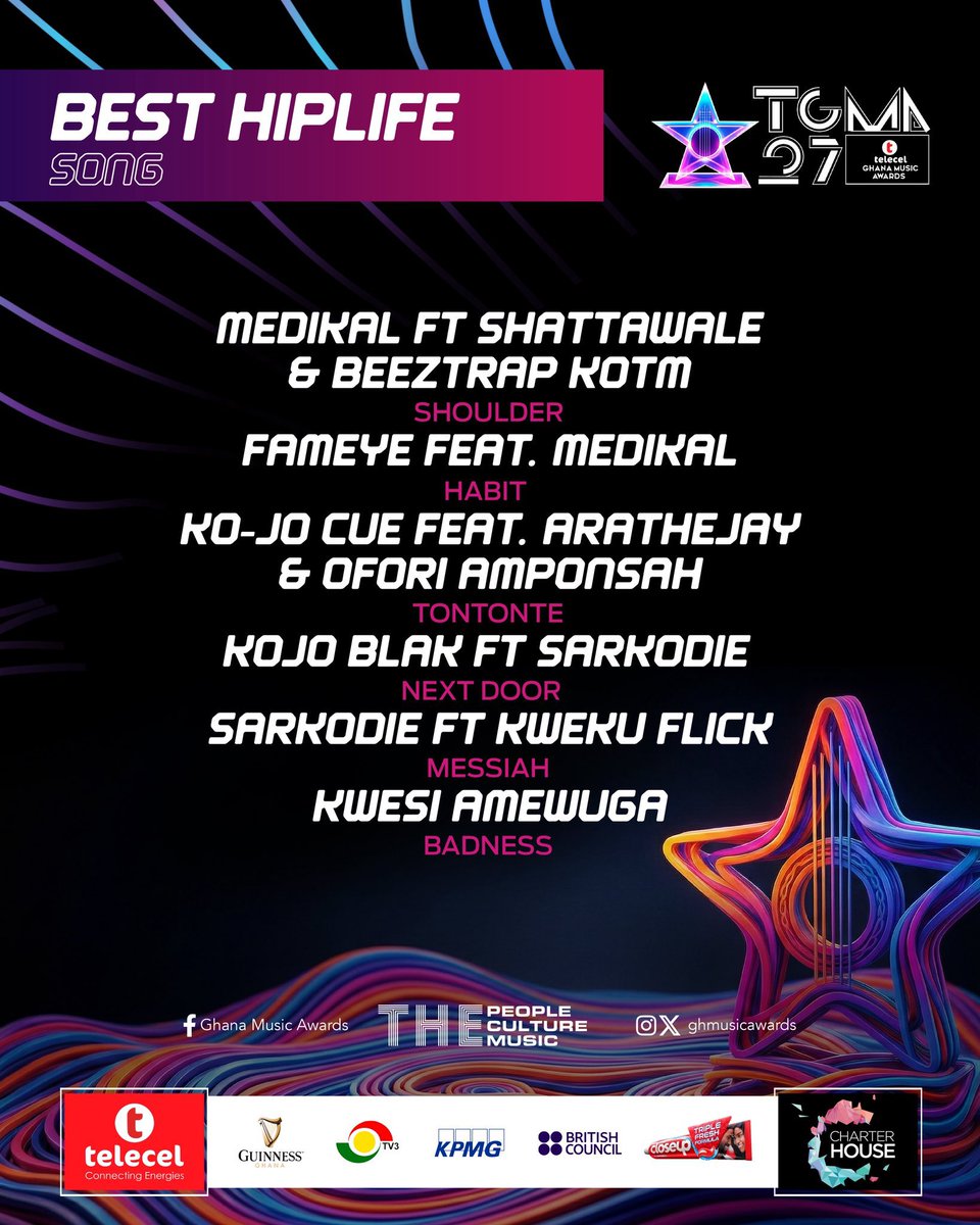 sikakye_1's tweet image. Shoulder Easy win for Medikal
#TGMA26 #Tgma27
