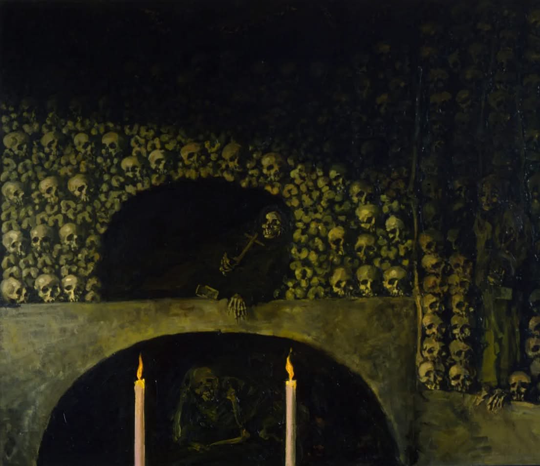 Crypt of the Capuchin Friars. Painted by Oscar Parviainen (1880–1938)