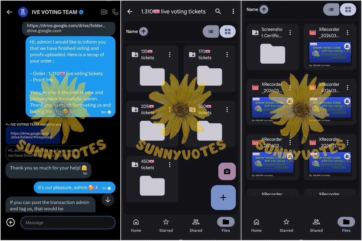sunnyvotes's tweet photo. [Mar, 14 2026]

ᯓ Music Core Live Voting [Ep.938]

Purchased by @IVEvote 1.300🎟 tickets for #IVE - BANG BANG

Thank you for the trust you've placed in us  ᡣ𐭩
#sunnyvotesproof https://t.co/hFO0IdXyBn