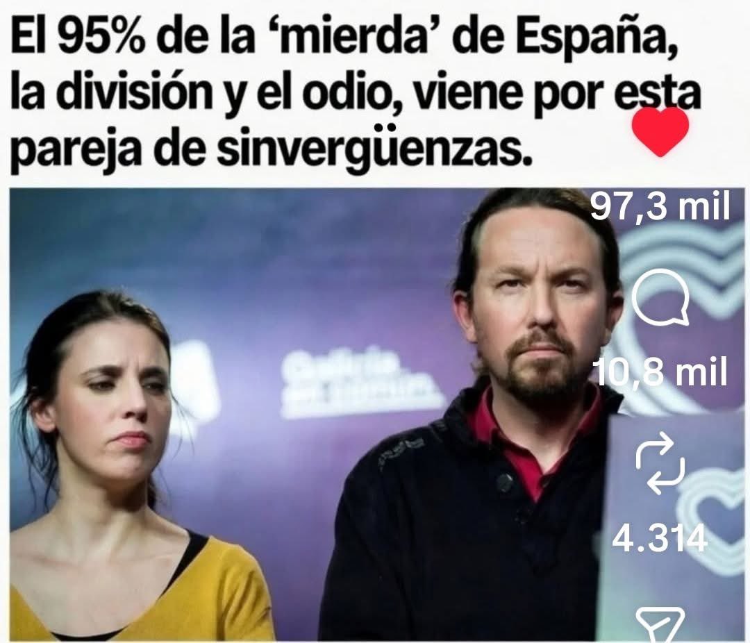 Más mierda no les cabe a la pareja de mierdas.