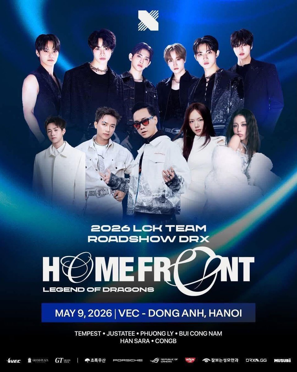 kbgmedia's tweet photo. #TEMPEST is included in the lineup for 2026 LCK Team Roadshow DRX "HOME FRONT: Legend Of Dragons" on May 9, 2026 https://t.co/vbCZS83UiZ