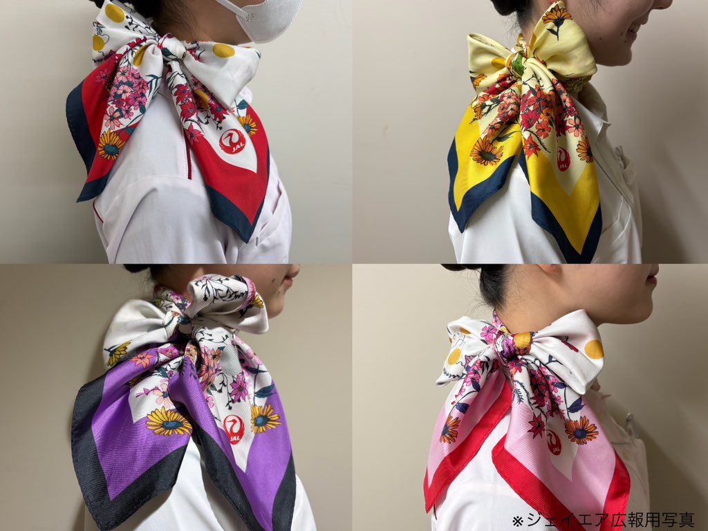 JYJ2015メンバーシップウィーク　スカーフ 地上スタッフTです🧣 今回は空港地上スタッフのスカーフについて紹介し