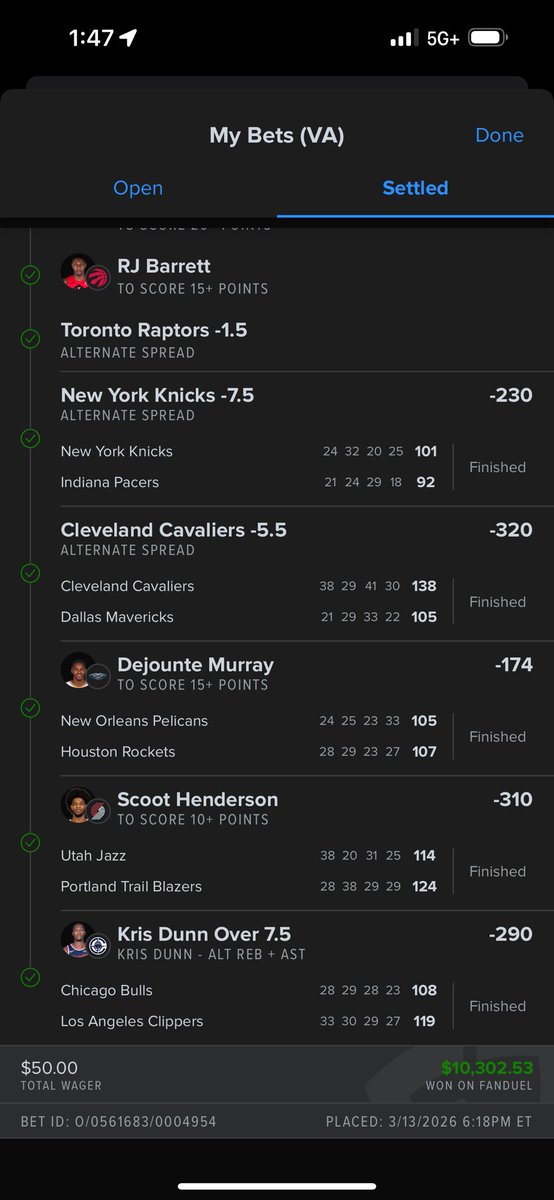5picksonly's tweet photo. Smacked 20000+ odds tonight! 🤑
Join the winning team 🏆🏆🏆 
Thank you @FDSportsbook @FanDuel  #Gambling𝕏 #GamblingTwiiter 
#sport #sports #new #trend #trending https://t.co/l9v7BYtUGB