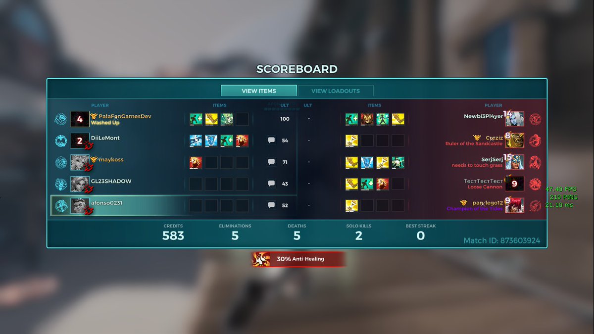 No kidding, my leading theory on this is that someone is training AI bots on Paladins. These 3 also left at the same exact frame that I took this screenshot (apart from Maykoss, I know that one for a while, we dunk on each other). I just can't explain it in any other way.