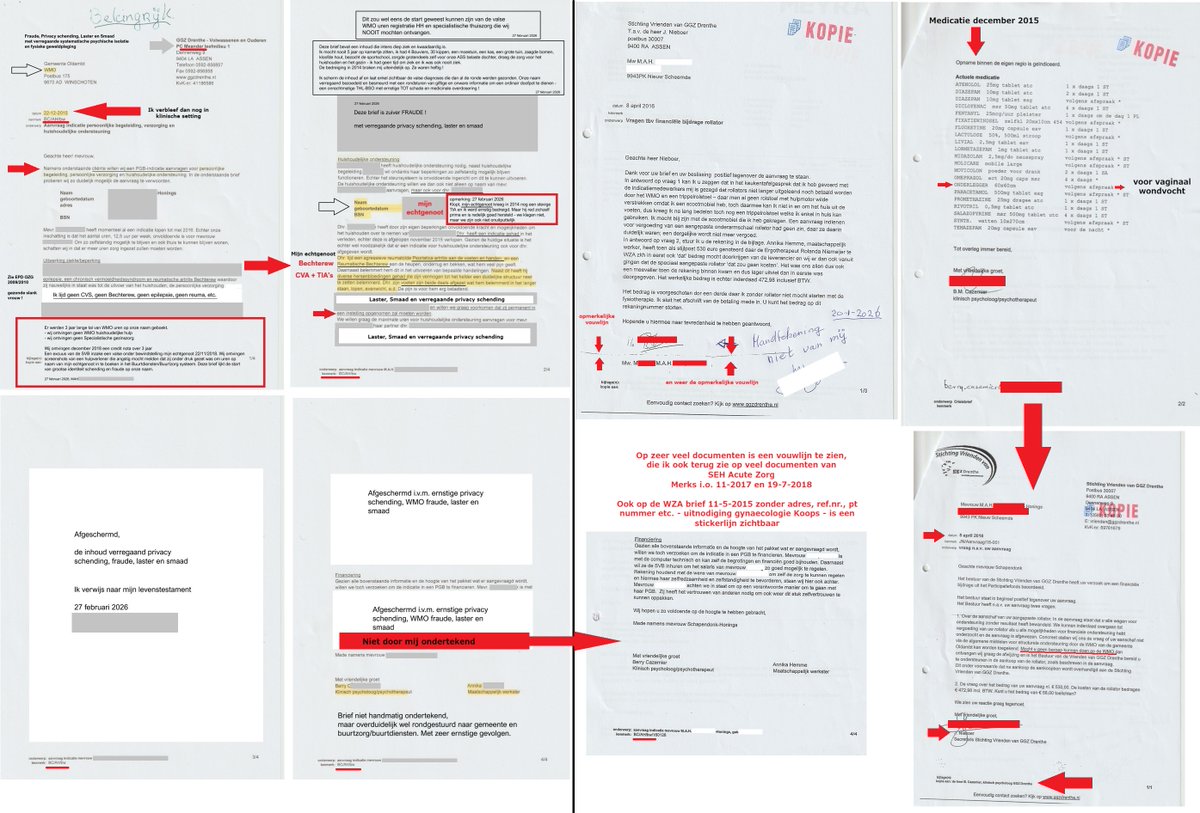 AhHonings's tweet image. Publieke aankondiging
Er volgt een aangifte tegen:

B.M. Cazemier
(klinisch psycholoog, GGZ Drenthe)

M. vd Oever
(arts, hoofdverantwoordelijk medicatie 2015 en escalatie medicinale overdosering)

Aanklacht:

1. aanzetten tot poging tot doodslag middels medicinale overdosering