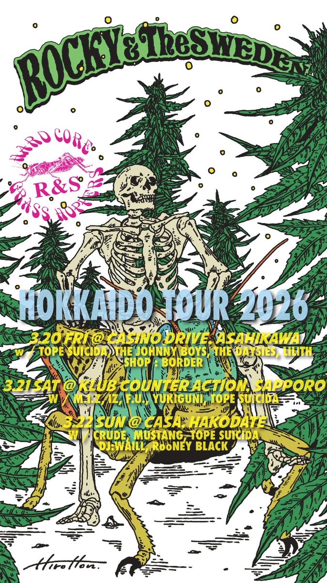 endopunk's tweet photo. いよいよ来週ですよー♪
楽しみましょう👍

2026.03.20 (金)
旭川CASINO DRIVE
↑(移転の為、住所確認下さい)
LILITH PRE RO-SA 19
OPEN 19:00 START 19:30
ADV¥2.000 DOOR¥2.500

ROCKY&amp;THE SWEDEN 東京
TOPE SUICIDA 札幌
THE JOHNNY BOYS
THE DAYSIES
LILITH
古着屋BORDER 札幌 https://t.co/IP8xD2FzgC