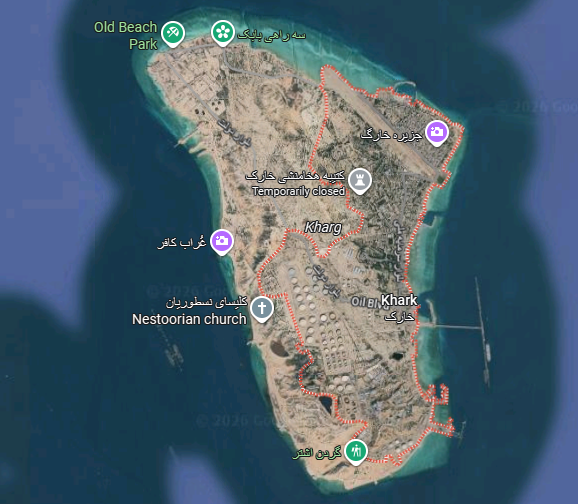iribnews_irib's tweet photo. Bushehr Governor’s Office:
'Despite the U.S. attack on #Khark Island, the activities of oil companies at this export terminal continue as normal.'
Khark Island is located in the #PersianGulf and it's population 8000, along with a university, several mosques, and a church. https://t.co/T4CzDx9921