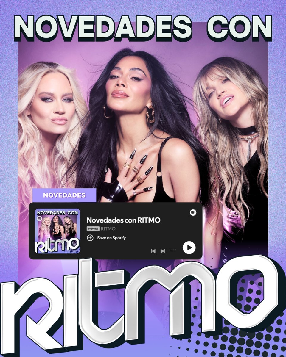 conRITMOes's tweet image. 🎧 ¡Playlist de “Novedades con RITMO”!

🩷 Esta semana con el comeback de @pussycatdolls y su nuevo single, #ClubSong, como presentación de su próxima gira “PCD Forever Tour”.

🚨 Además, nuevos lanzamientos de @soyyomelody y @mariaisabelAMQS.

#PCD #Melody #Alarma