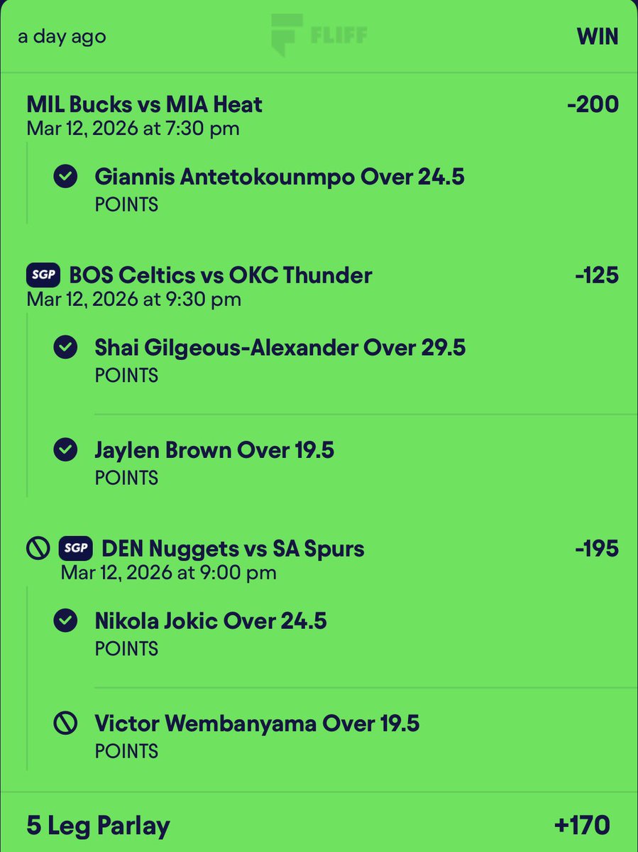 SportsBetsEx's tweet photo. Cash 5 day win streak ✅

3 year ago I started my own sports pick business and a Junk Removal business with nothing but a vision. Now I’m about to start my third one, a Well Drilling Company. I took small steps every day, and stayed hungry. If you got a dream, chase that shit. ✨ https://t.co/lPs2z7NAcq