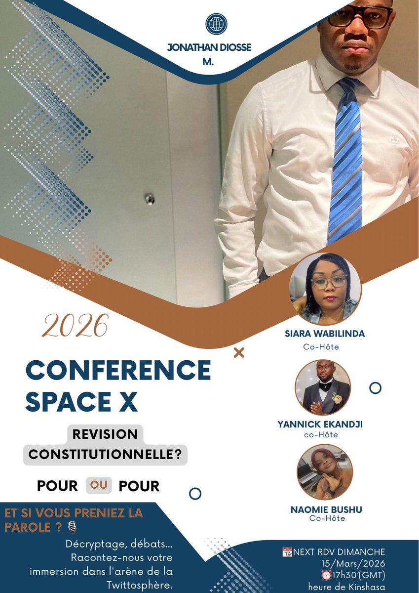 📌 révision constitutionnelle, changement constitutionnel :

Qui sont pour ?
Qui sont contre ?

#Décryptage #Débat
Et si vous preniez la parole 🎤 ?

 <a href="/Bibimusafi/">Siara WABILINDA 🎗️</a> <a href="/YannickEk/">Yannick Ekandji 🇨🇩</a> <a href="/EuryDjems39601/">Eury Djems</a> <a href="/Aris_Mikiele2/">Aristote Aaron's Mikiele</a> <a href="/Muyumba/">Amb.Francine MUYUMBA NKANGA 🇨🇩</a> @StavrosPRdc <a href="/OMELONGA_LENS1/">Dr OMELONGA LEN’S</a>