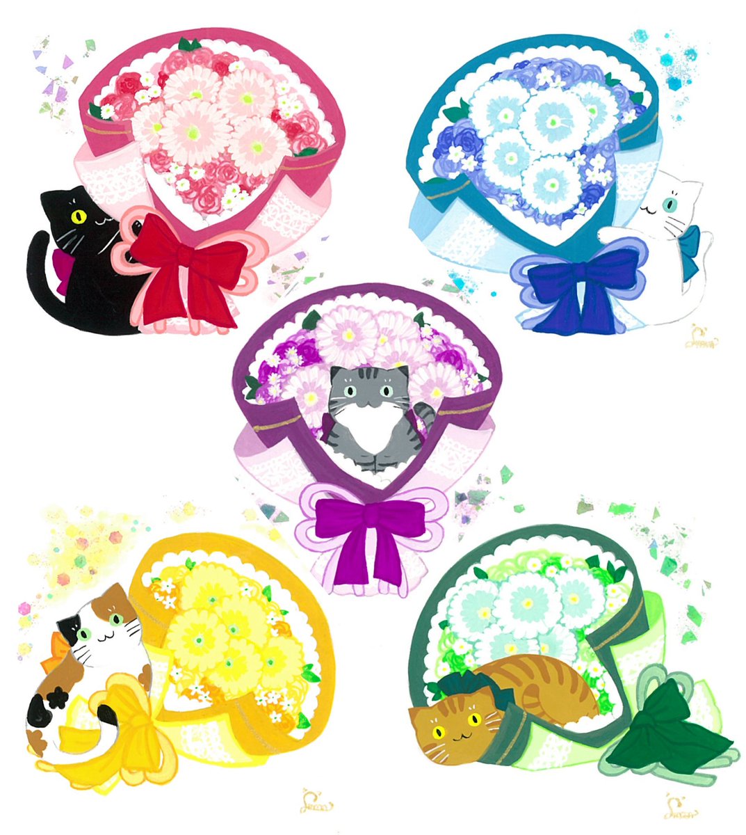 💐フレームレス展『 花束をあなたに』🌼*･

3/29(日)まで開催中です！✨

明日の20時から鎌倉MONA様公式HPで通販対応予定です💐
素敵な作品がたくさん見られます！引用先のURLからHPへ飛べますのでぜひ覗いて見てください😽💕

🐾----

●開催地
神奈川県鎌倉市雪ノ下3-4-2⁡

🐾----
 #猫  #イラスト