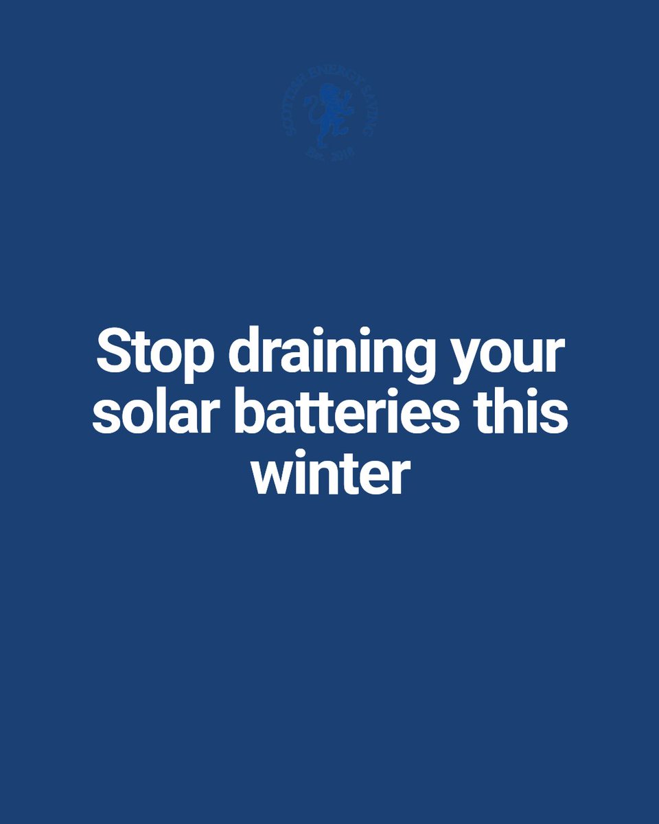 ScotlandEnergy's tweet image. Hey, you! Worried Scottish winters will drain your solar batteries? Keep them healthy by avoiding full discharges and using smart thermal management. Protect your investment and power your home all year round. #scottishenergysaving #ScotlandGoesSolar