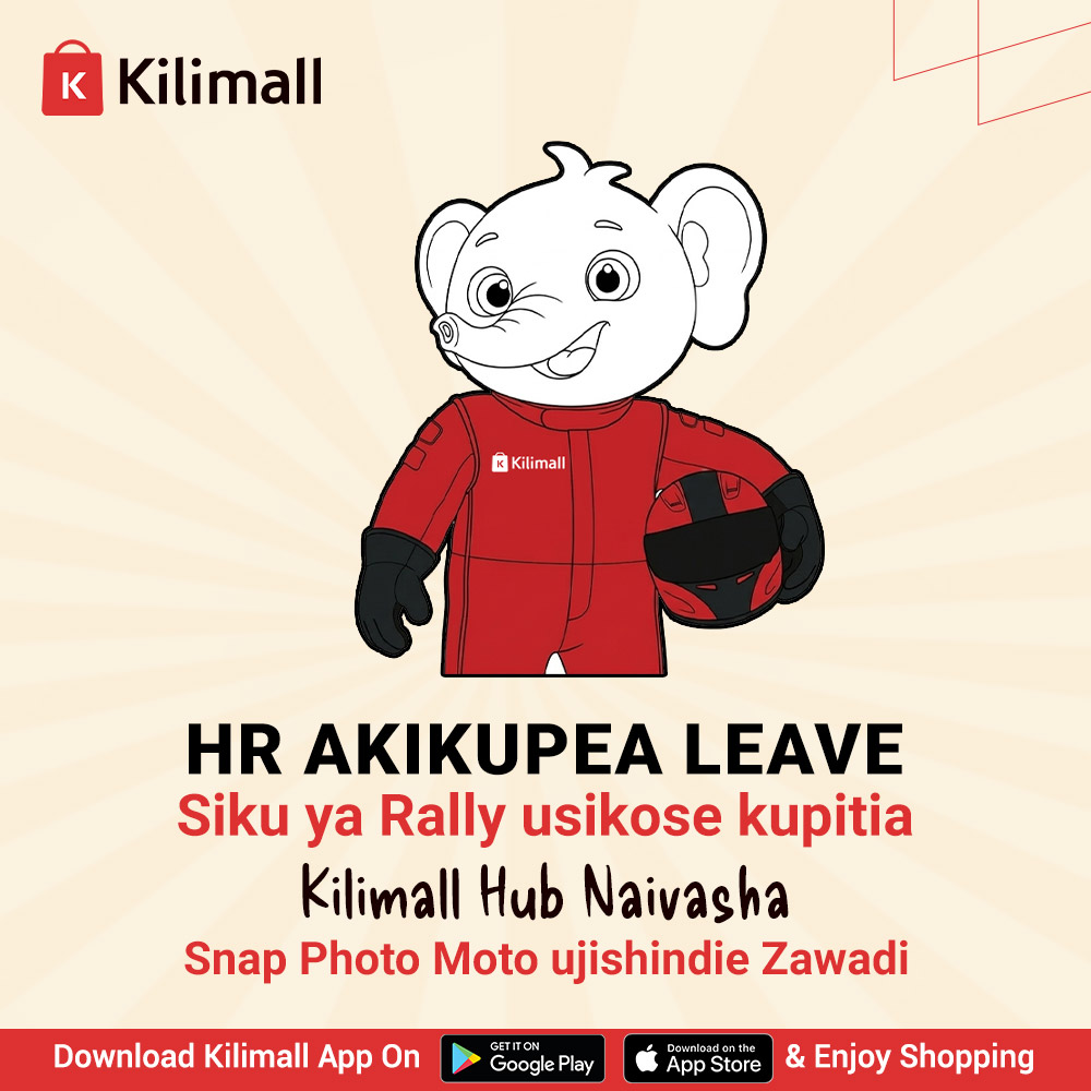 Kilimall's tweet photo. HR akikupea leave siku ya rally usikose kupitia Kilimall Hub Naivasha usnap photo moto ujishindie zawadi>> https://t.co/Me0EkxfyQN 🥳Msiseme admin hakuwachanua😁
#Kilimall #kilifun #KilimallTechWeekSale #KilimallDelivers https://t.co/9mUv8GBnNn