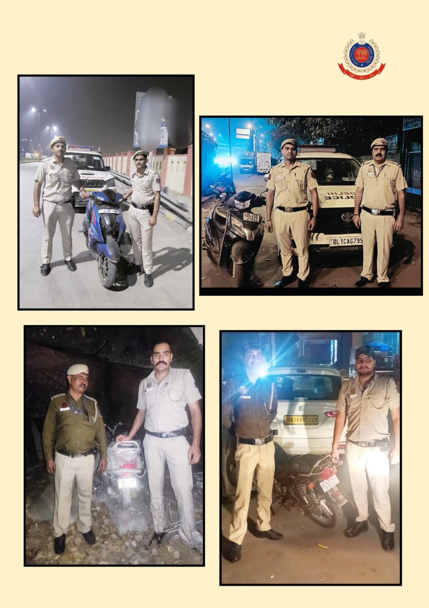 DCPPCRDELHI's tweet image. #Delhi #Police #PCR personnel recovered four #stolen #vehicles stole from various areas of Delhi. Vigil eye and sense of responsibility of PCR Staff is commendable.

#DelhiPoliceUpdates
#PCRUpdates
@CPDelhi 
@DelhiPolice
