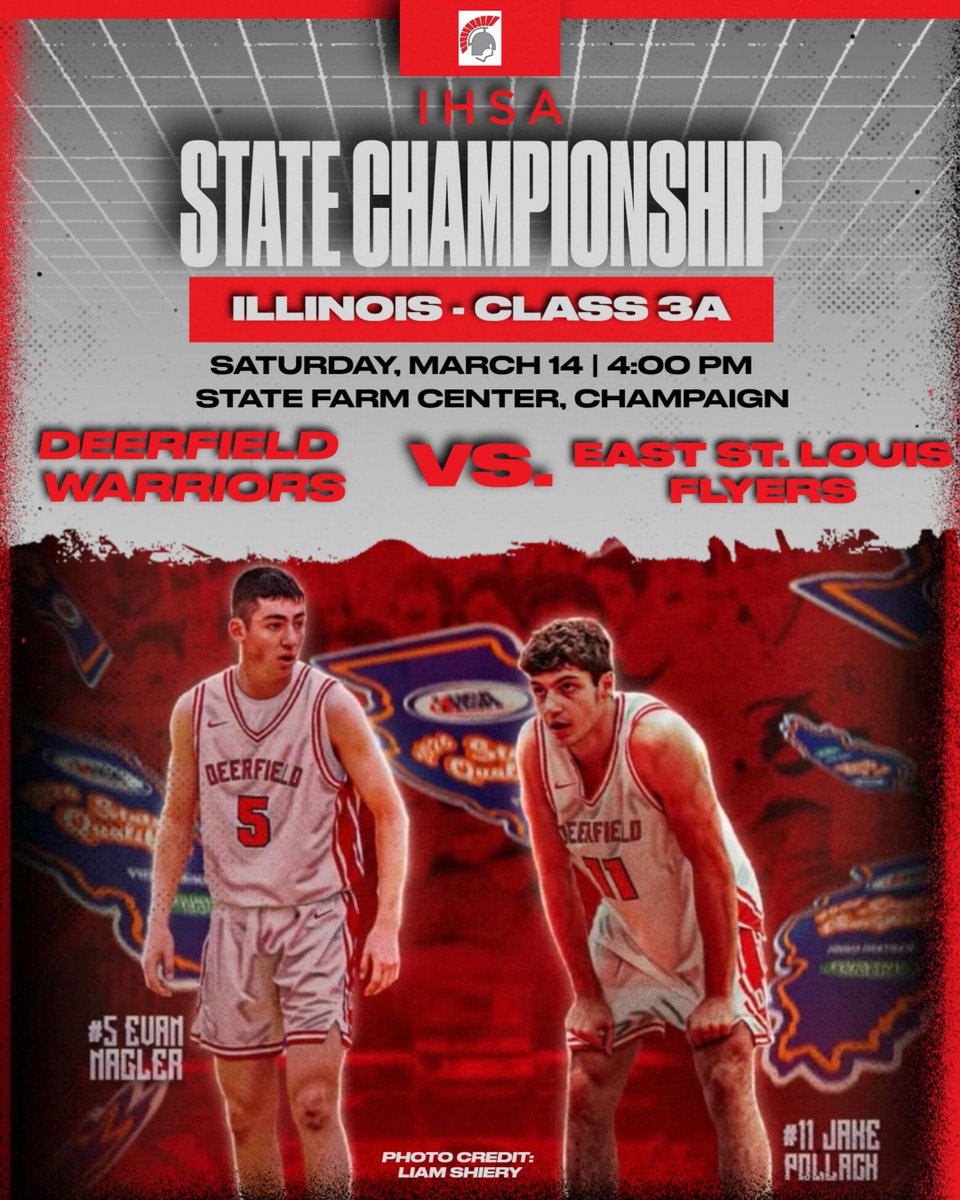 DHS__Athletics's tweet image. CHAMPIONSHIP GAMEDAY.
🏀 Deerfield vs. East St. Louis
📅 Saturday, March 14
⏰ 4:00 PM
📍 State Farm Center, Champaign
State Championship time. Warrior Nation, let’s show up loud.
🎟 Tickets: statefarmcenter.com
#GoWarriors #StateChampionship #WarriorNation