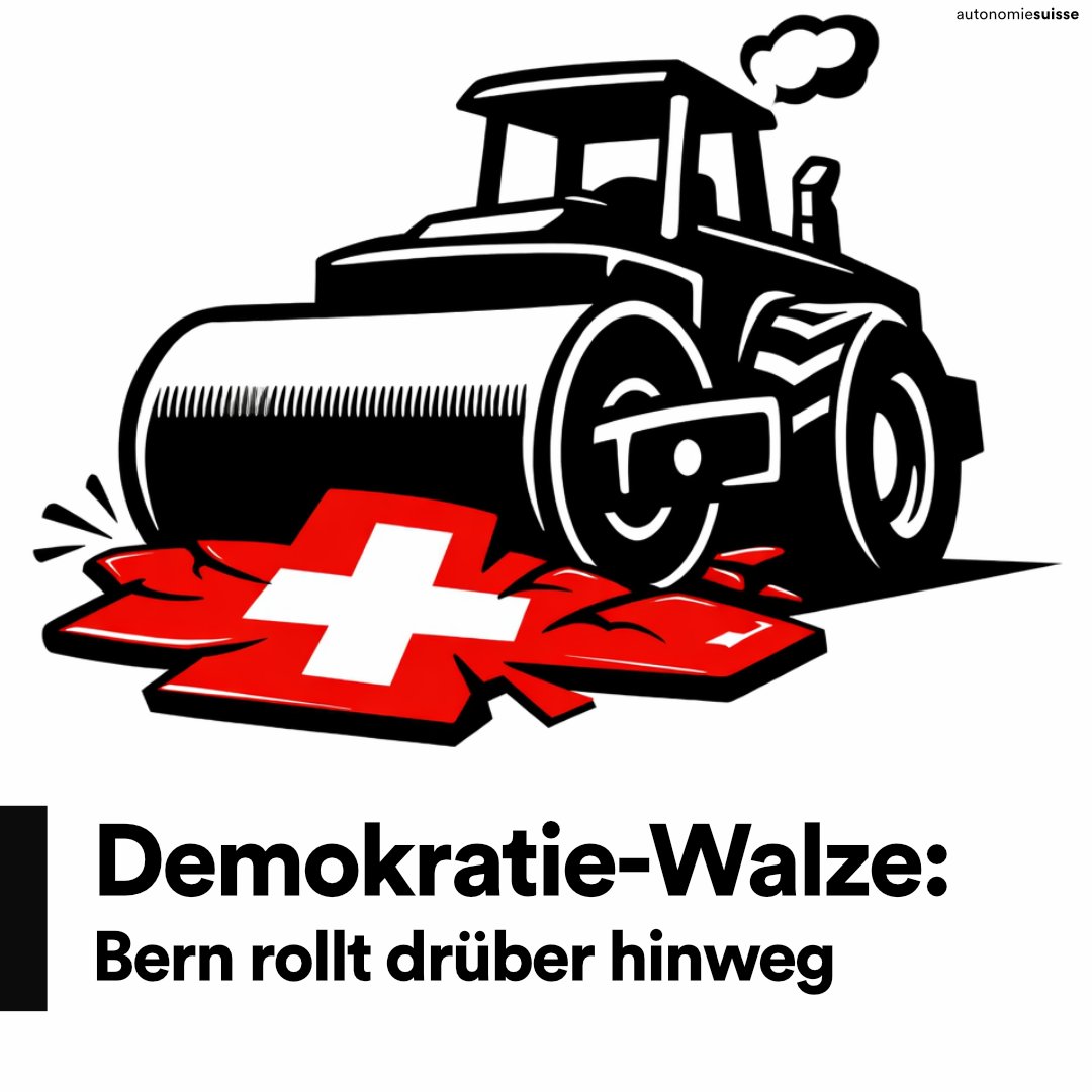 autonomiesuisse's tweet photo. Der Bundesrat hat heute die Botschaft zu den EU-Rahmenverträgen ans Parlament verabschiedet. Trotz zahlreicher kritischer Einwände aus der Vernehmlassung ändert er nichts am Kurs.

«Stabilisierung» nennt er das Paket. Dahinter stecken 94 EU-Rechtsakte, 3 neue Bundesgesetze und 36 Gesetzesanpassungen. Was künftig «binnenmarktrelevant» ist, bestimmt nicht mehr die Schweiz, sondern Brüssel.

Der wirtschaftliche Nutzen für die Wohnbevölkerung? Laut der Studie von Swiss Economics praktisch vernachlässigbar. Die Kosten: direkte Demokratie, parlamentarische Mitsprache, flexibler Arbeitsmarkt.
