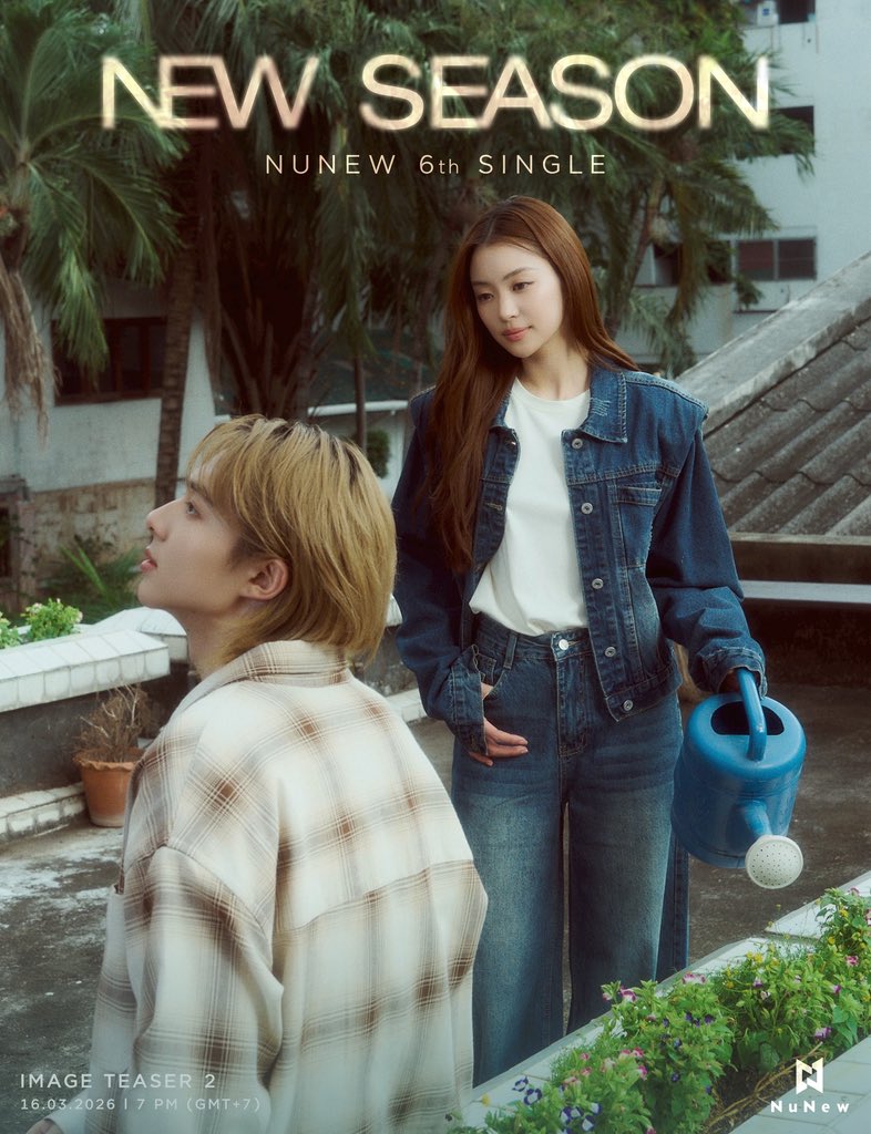 DMDMusicTH's tweet photo. NuNew’s 6th Single

“𝗡𝗘𝗪 𝗦𝗘𝗔𝗦𝗢𝗡 (ฤดูใหม่)” Prod. by The TOYS  🌧️🍂

“IMAGE TEASER 2”

A new season slowly unfolds,
as a heart learns to believe in tomorrow again. 

MV Teaser 
🔗 : https://t.co/su2Kj3oqMu

Music Video & Online Streaming
2026.03.16 (MON) | 7PM (GMT+7)

Please stay tuned, as the next cycle of the season is on its way.

NEW SEASON TEASER
#TeaserNewSeason

#NuNew6thSingle
#NuNew @CwrNew
#DMDMUSIC
