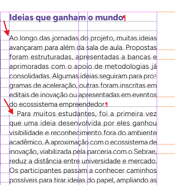 Não é erro, mas é desagradável ao olhar.
Trata-se do recuo de primeira linha em um parágrafo embaixo de um título.
O deslocamento sinaliza o fim de um grupo de frases e o início de outro. Por isso, não faz sentido aplicá-lo  num parágrafo inicial.