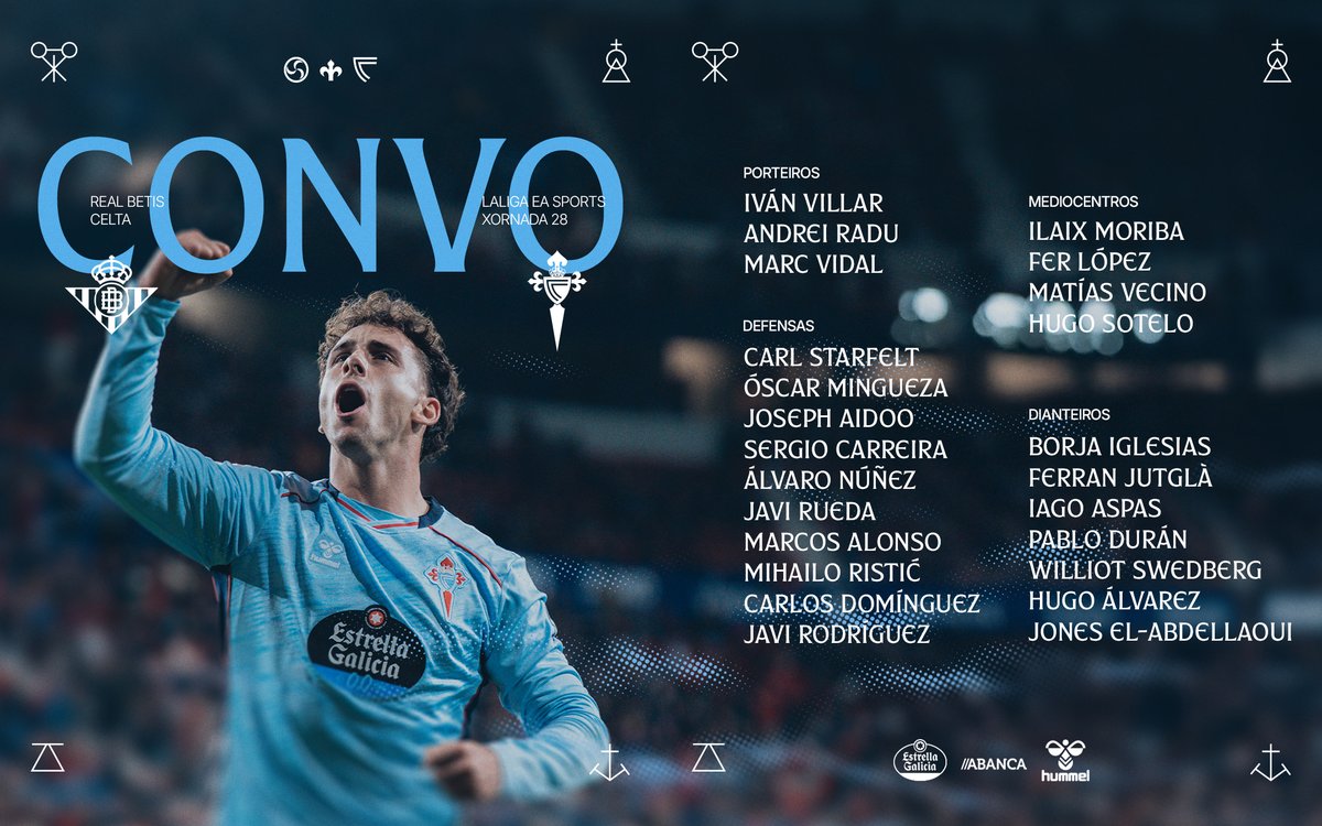 RCCelta's tweet photo. 👥 𝗖𝗢𝗡𝗩𝗢𝗖𝗔𝗧𝗢𝗥𝗜𝗔 ⋄ #RealBetisCelta https://t.co/64qxNdoyvy