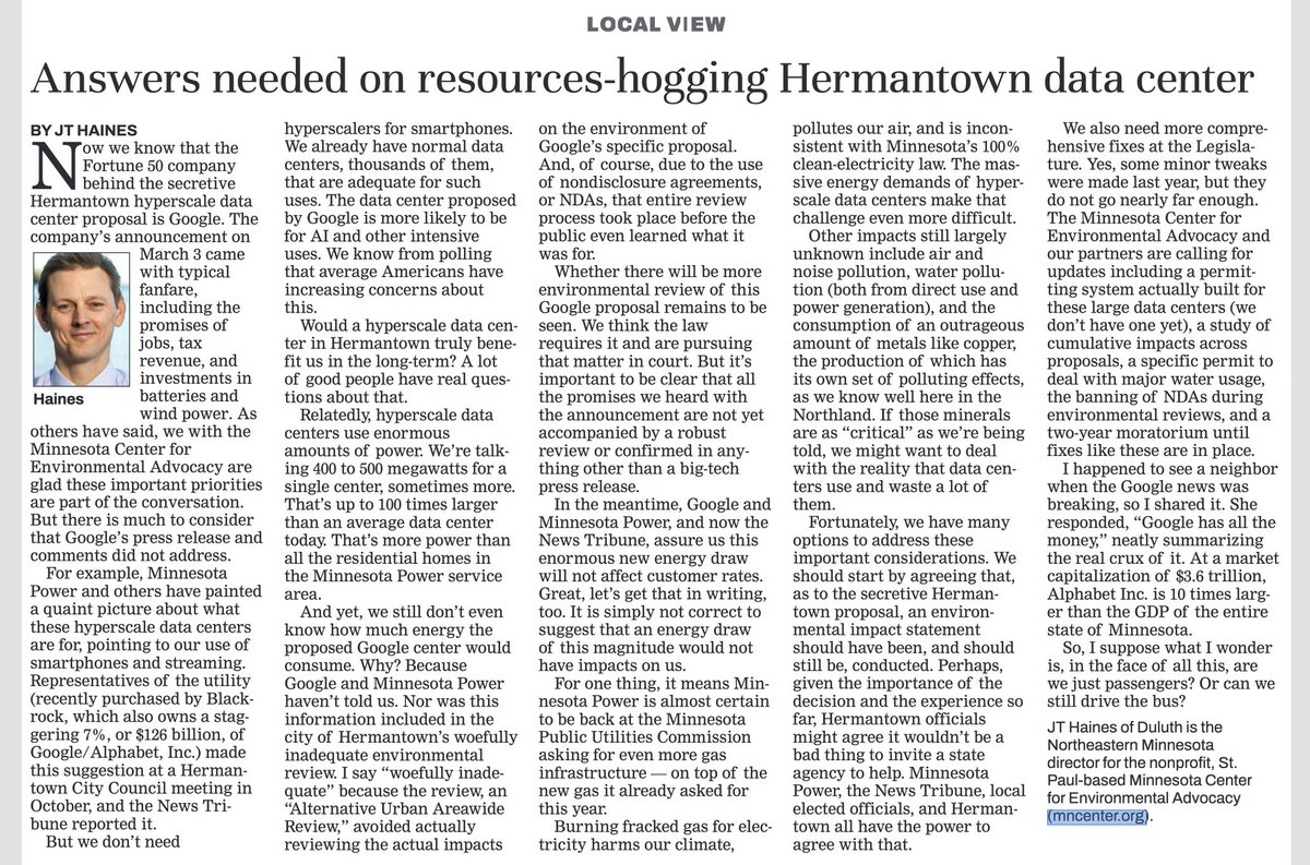 JT Haines, JD MPP tweet media