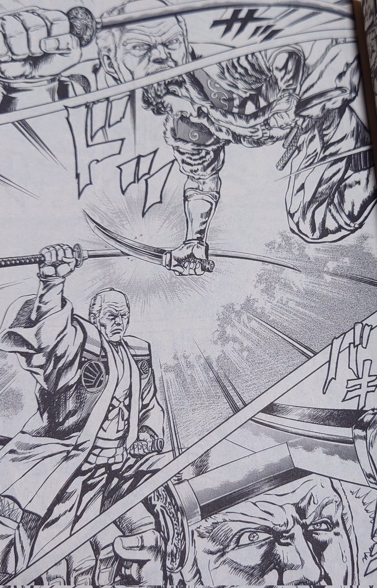 岩熊の息のかかった関の刀工に作らせた特注品っぽいし、岩熊の言うとおりマジで服部半蔵の刀を叩き割ってた。
…が察知した秀吉はそんなのを喰らうハズがないのである!
やっぱ天下取るヤツは一味違うね! 