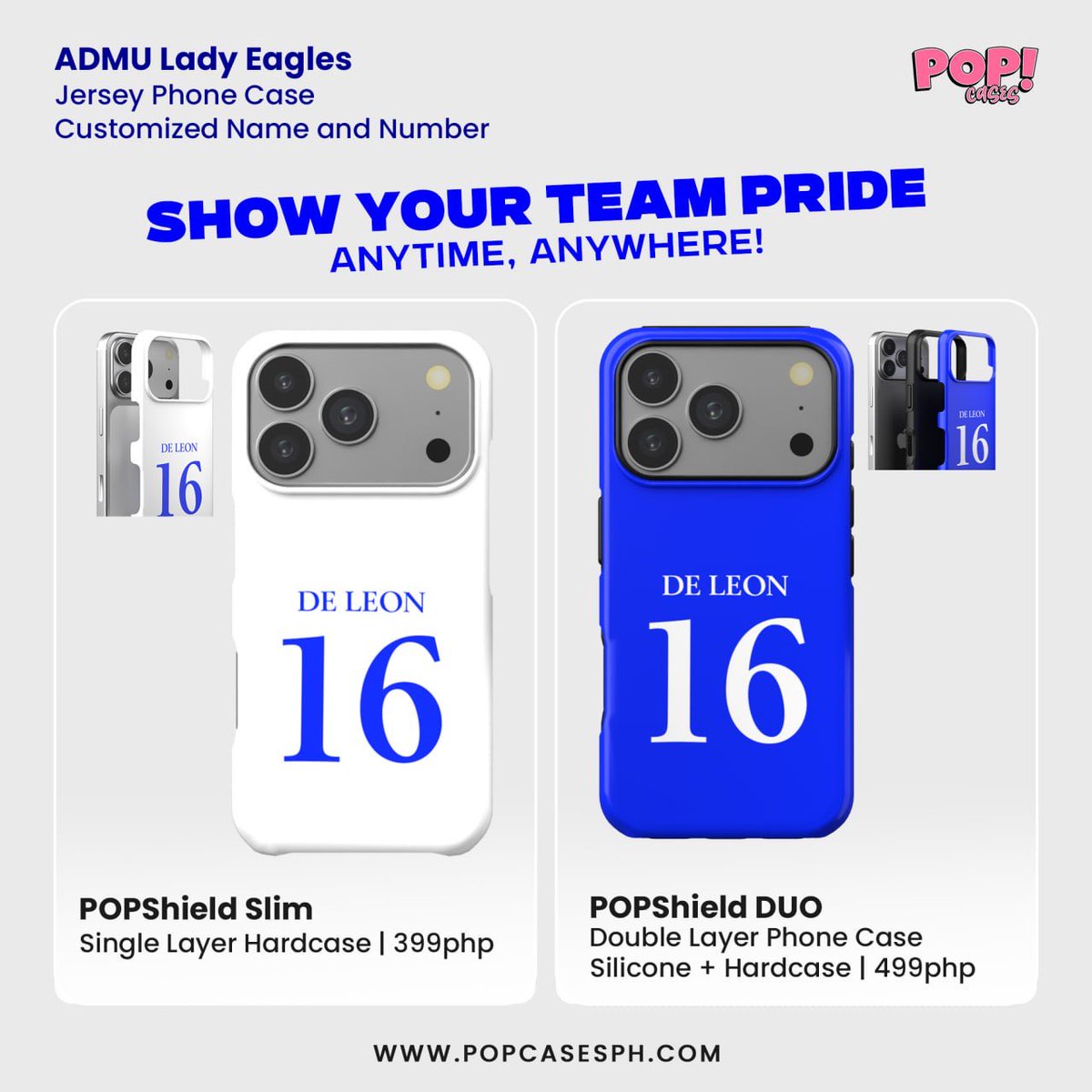 _PopCasesPH's tweet photo. Ateneo Lady Eagles inspired customized jersey phone case now available!!

✅ Cash On Delivery
✅ iOS and Android Devices
✅ Nationwide Shipping
✅ Now accepting Pre-Orders 

Order now: https://t.co/FQnfACmlVO 

#UAAPSeason88 https://t.co/uFxUjnqQzJ