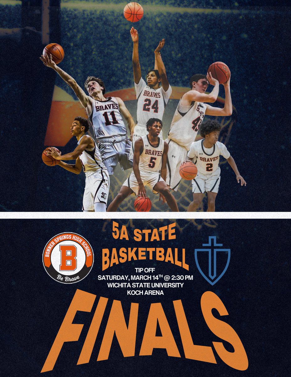 BSHSHoops's tweet photo. 🚨PLAY OFF 🚨

 🔥Championship Game🔥

 🏀 Bonner Springs 🆚Kapaun Mt. Carmel 🏀

 📆 Saturday, March 14,2026

 ⏰Tip off @ 2:30pm https://t.co/urAJjfiCA4