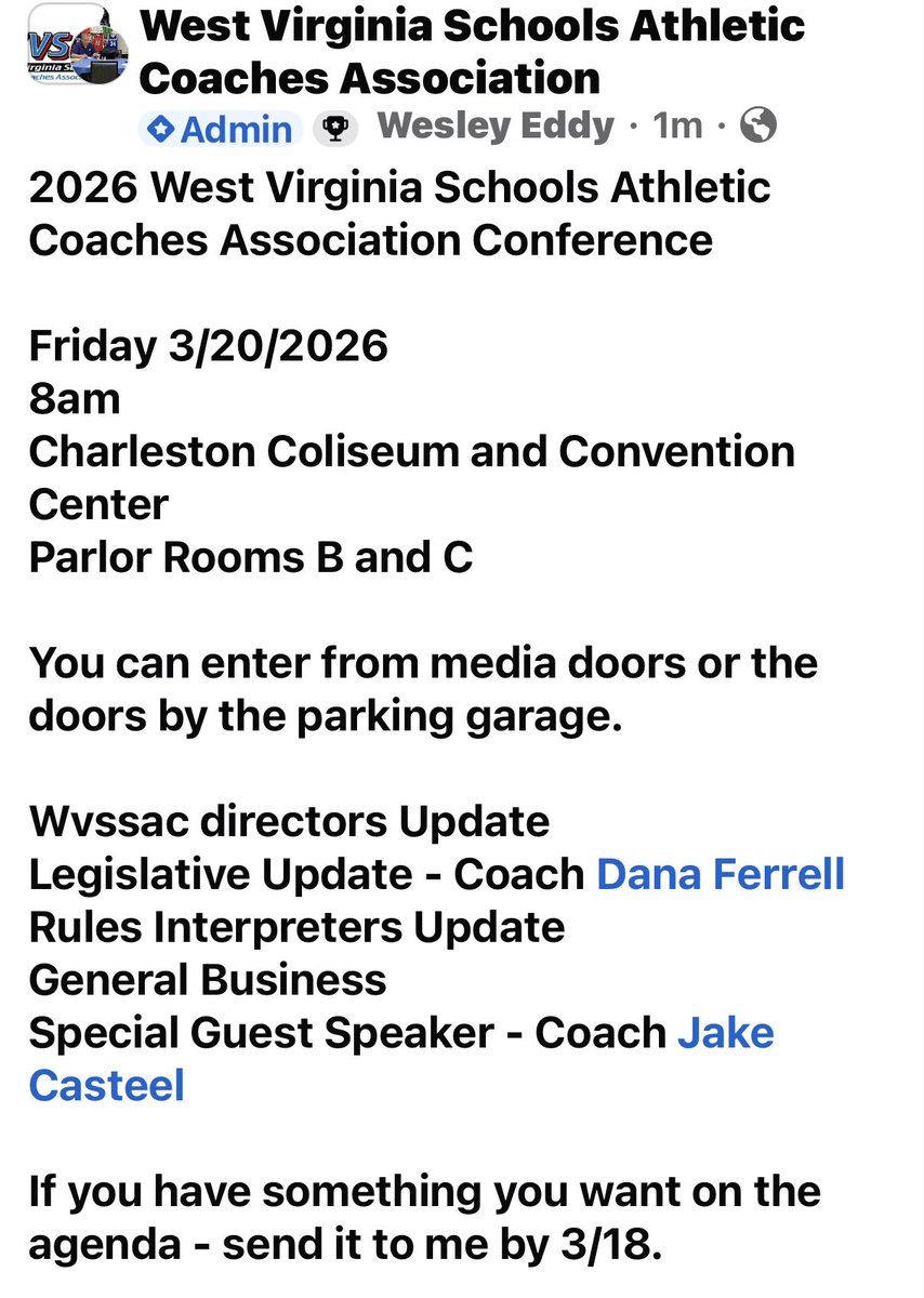 W. VA. Coaches Assoc tweet media