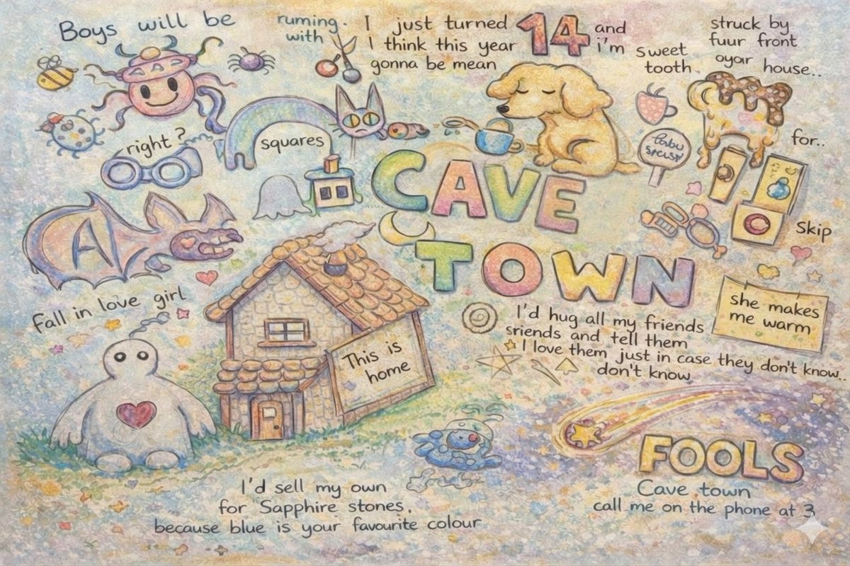 Johnb0789's tweet photo. I've added a bit of ai to my daughters #cavetown artwork..
I know im biased but how good is this fans.. https://t.co/djjeqfnFEZ