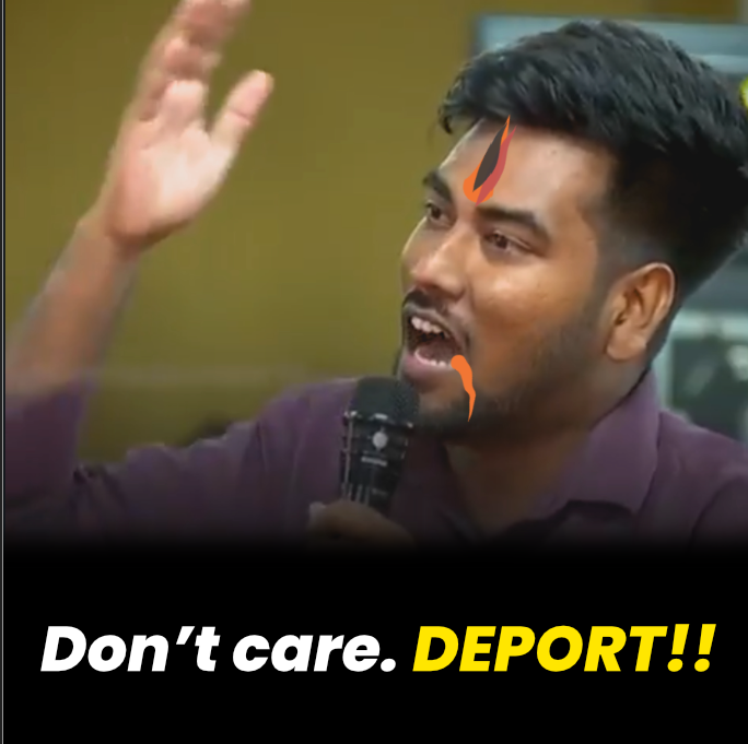 genZ_Tigers's tweet photo. ஊபீஸ்:
வடக்கிலிருந்து வந்த தாழ்த்தப்பட்ட மக்களை ஹிந்திக்காரன் என்று நாம் தமிழர் கட்சி எதிர்க்கிறீர்கள், இது நியாயமா?, ஐயகோ!!!!
Don't care. Fok them. DEPORT!! 😊😊
#TamilsFirst || #InnerLinePermit || #ILP