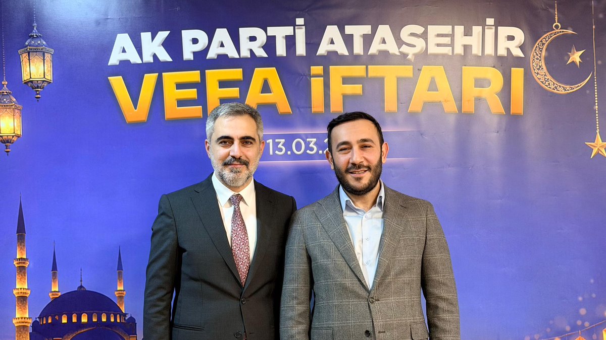 Ataşehir  | Vefa İftarı 🌙

Cumhurbaşkanımız Sn. <a href="/RTErdogan/">Recep Tayyip Erdoğan</a>’ın liderliğinde büyüyen bu davanın en güçlü bağı vefadır.

İl Başkan Yardımcımız <a href="/mehmettkucuk1/">Mehmet Küçük</a> İl YKÜ <a href="/zeynettin_aydin/">Zeynettin AYDIN</a> Milletvekillerimiz <a href="/bbismailerdem/">İsmail Erdem</a>, <a href="/mhulkicevizoglu/">Hulki Cevizoğlu</a> önceki dönem ilçe başkanlarımız ve geçmişten