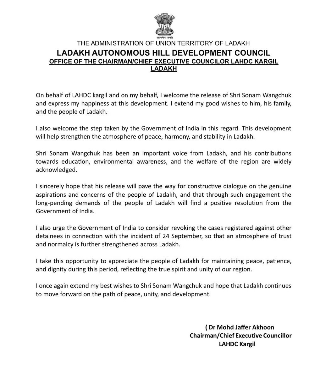 LAHDC Kargil tweet media