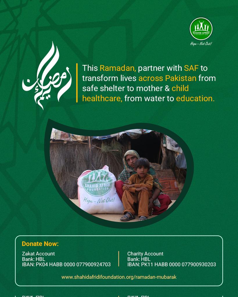 Shahid Afridi Foundation tweet media