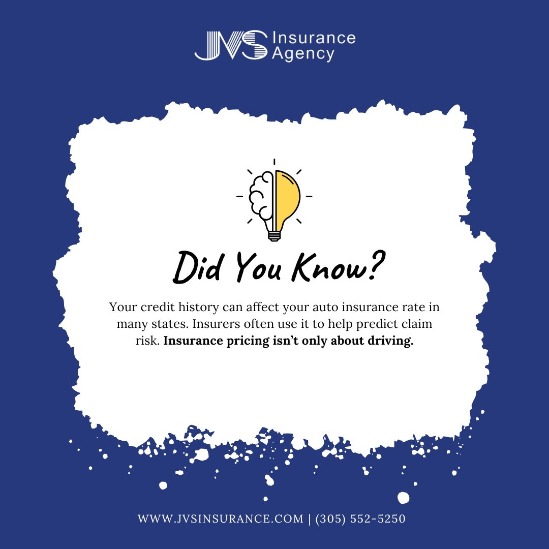 JvsInsuranceCor's tweet image. 💡 Did you know your credit history can influence your auto insurance rate?

Insurance pricing looks at more than just your driving record. Staying informed helps you stay protected. 🚗✨

#DidYouKnow #InsuranceTips #AutoInsurance
